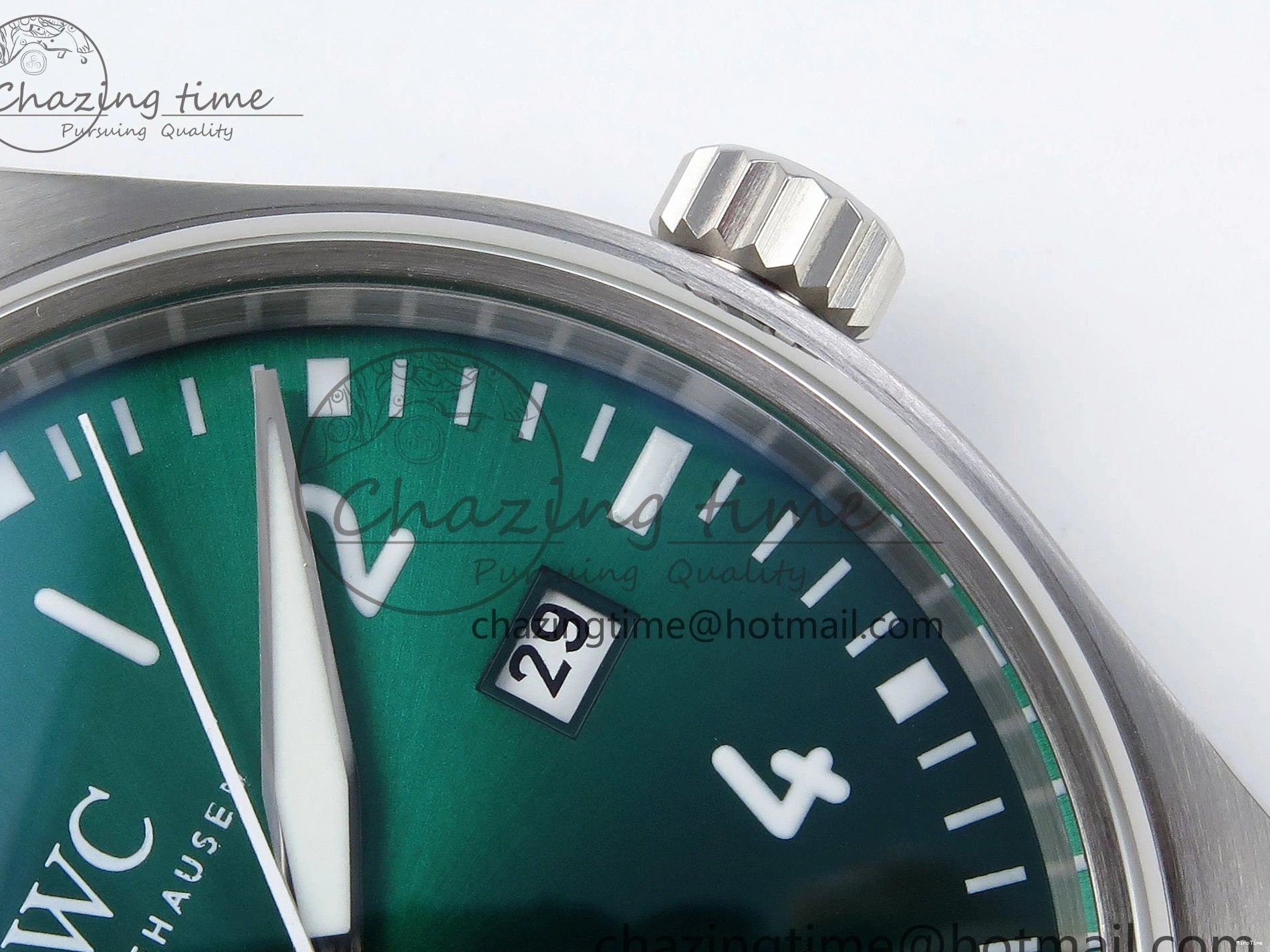 MIROTIME 0511 ZipUp Pilot Mark XX BLSF 1:1 Best Edition Green Dial on Brown Leather Strap MIYOTA 7019